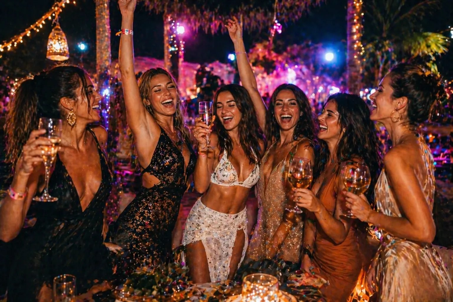 Bachelorette party in Playa del Carmen — private yacht, beach clubs, girls trip coordination Riviera Maya