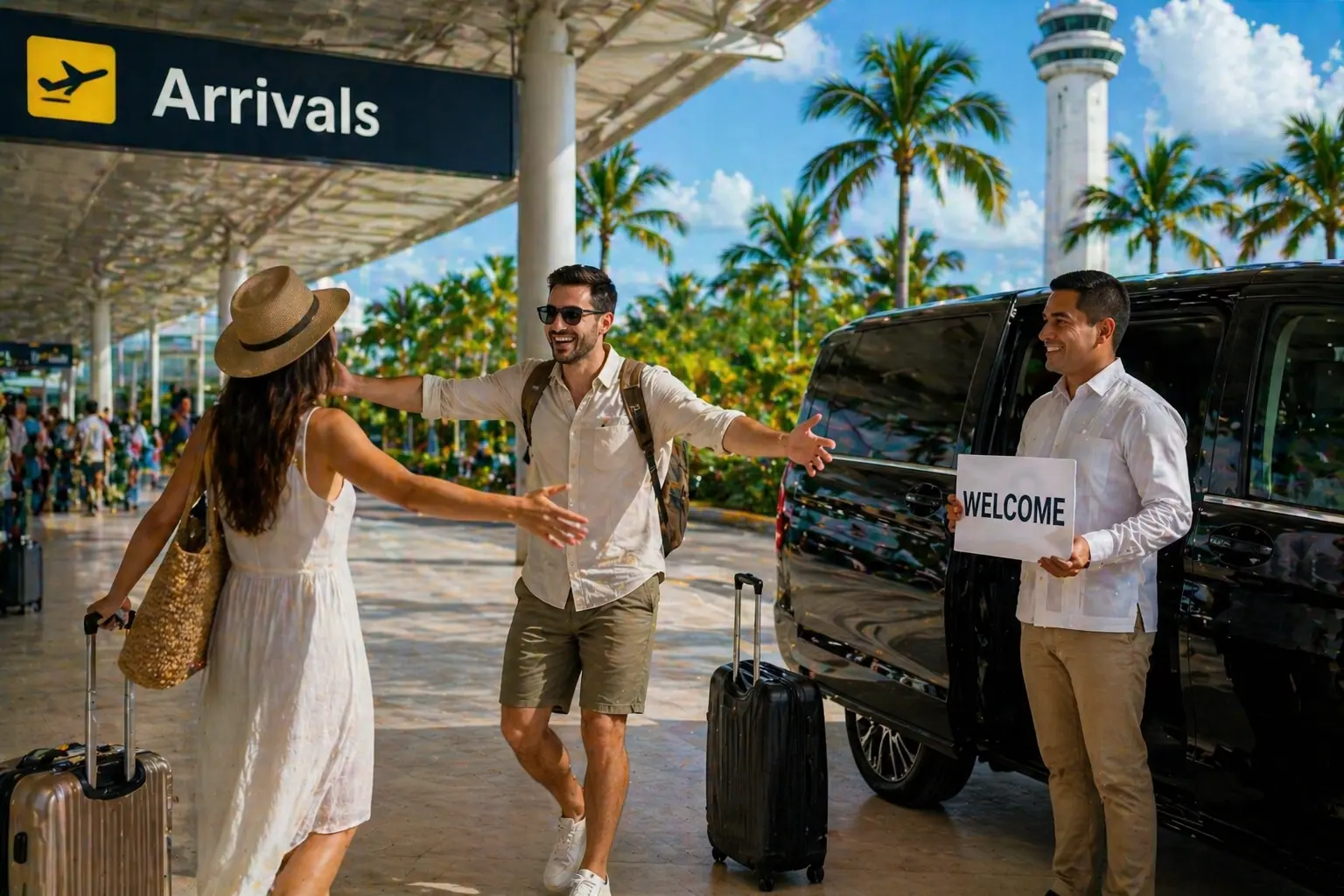 Safe pre-arranged private transfer from Cancun Airport — fixed price, confirmed driver, no scam exposure