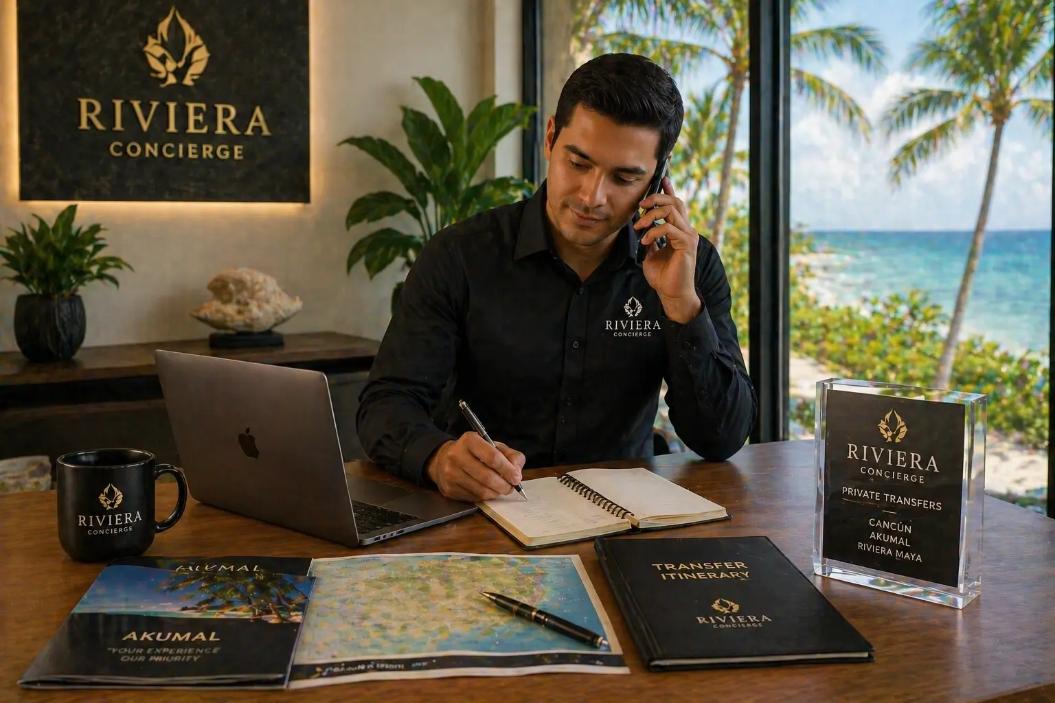 Concierge planning airport transfer cost from Cancun Airport to Akumal