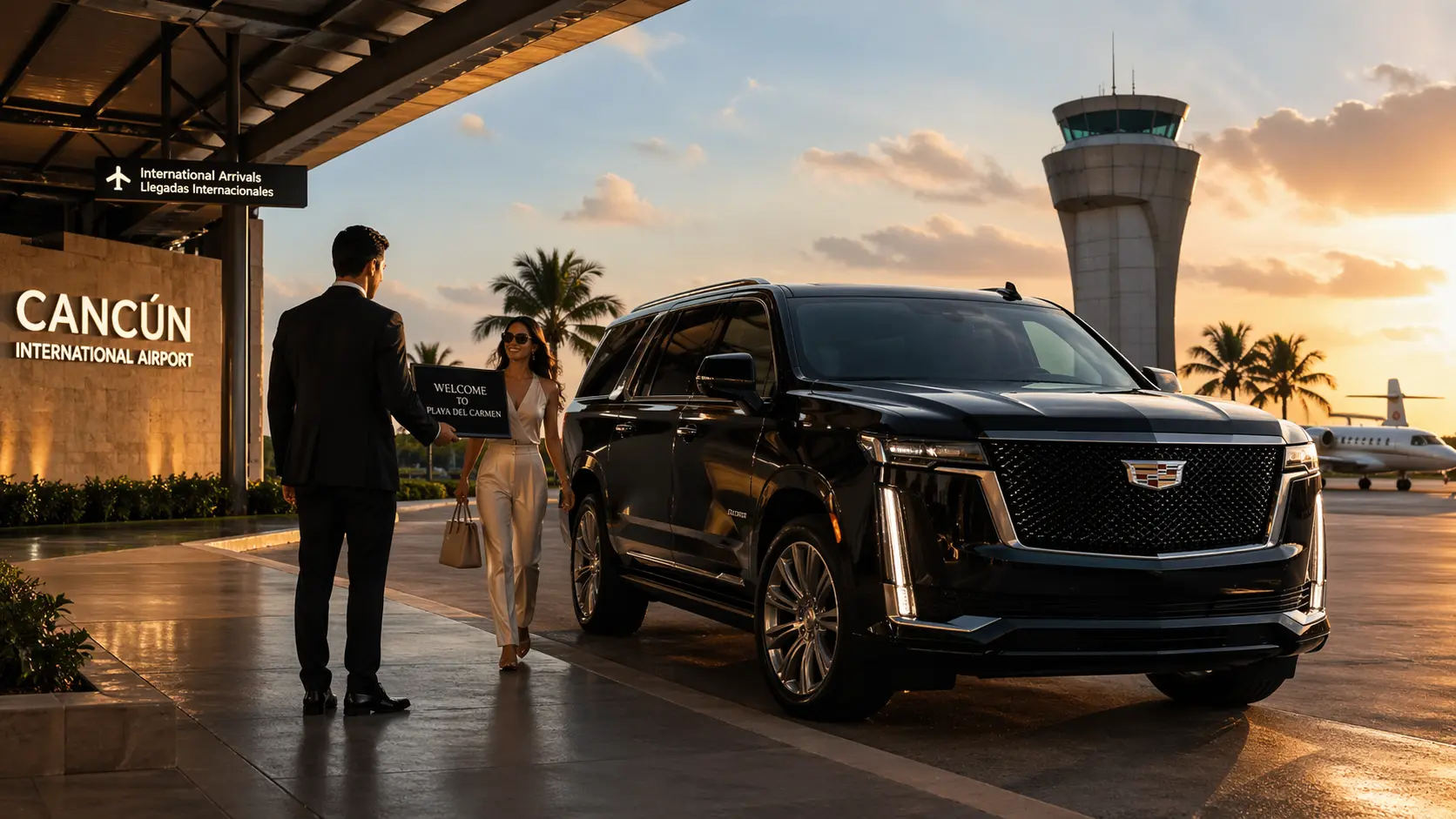 Luxury private airport transfer Cancun option